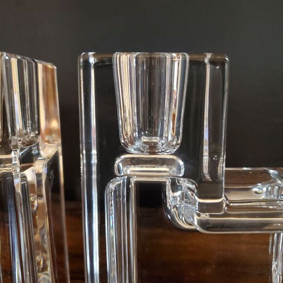 Vintage 1930's Metropolitan Museum of Art Wilber Orme Glass Candlestick Pair - Picture 8 of 9